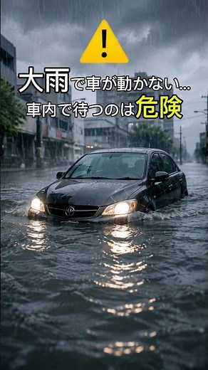 【大雨で車が水没】車内に水が入ってきたら、こうして脱出して