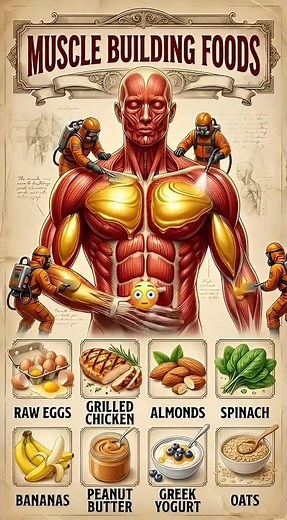 Top Muscle Building Foods That Actually Work 💪 (Eat This Daily!)