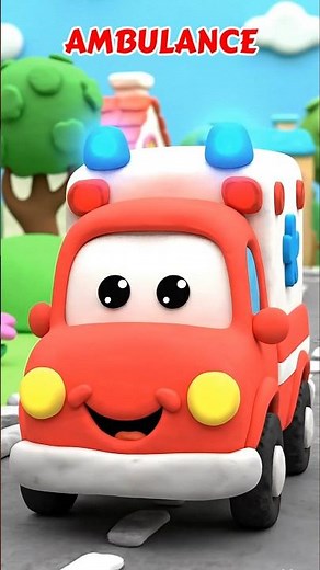 🚑 Ambulance with Play-Doh | Learn Vehicles | Ambulance Song #blippi #toddlerlearning #shorts