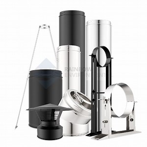 [Hot Item] Black Powder Coated Chimney Flue Kit