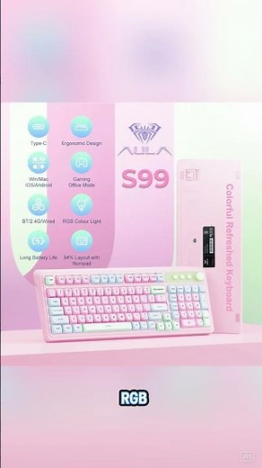 Upgrade Your Setup with AULA 99-Key RGB Wireless Keyboard