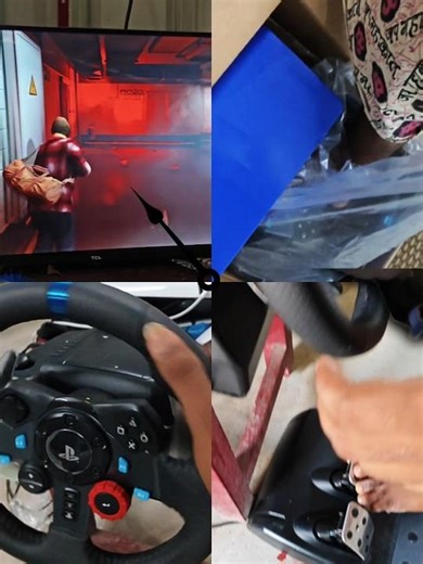 GTA-V + Logitech g29 💥😲 #gta5 #logitechg29 #gtavonline #gta #grandtheftauto #asmr #playstation #yt