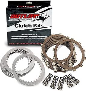 Outlaw Racing ORC233 Complete ATV Clutch Repair Rebuild Kit - Includes Springs Steel & Fiber Plates - Compatible with Kawasaki KEF300 LAKOTA SPORT 2001-2003 KLF300 BAYOU 2X4 1986-2004