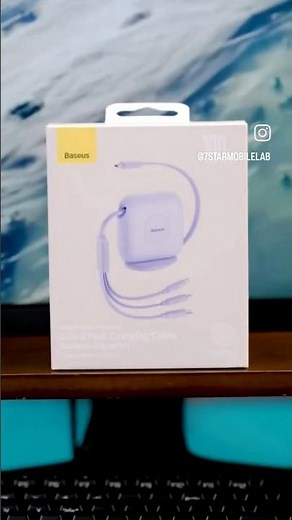 Baseus Traction Series Retractable 3-in-1 Fast Charging Cable 100W Fast charging easy to store 360°