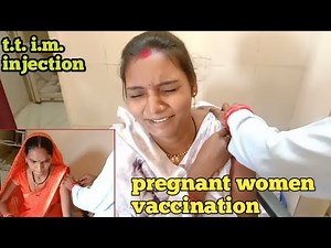 pregnant women vaccination.intramuscular injection of tettenous.injection video.injection fear.