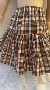 18 Inch Doll Skirt: Handmade Midi Skirt Fits Like for American Dolls Brown Tan Plaid Tiered Ruffle Fabric Choices - Etsy