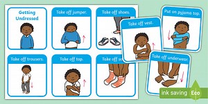 Getting Undressed Routine Cards (Boys)