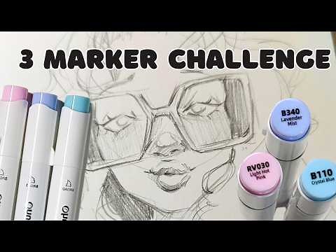 3 Marker Art Challenge: How to pick the BEST colours for your art!