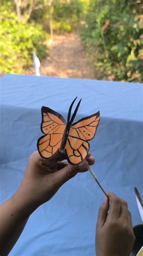 Diy simple paper flying butterfly #paperbutterfly #butterfly #shortsfeed #shortvideo #youtubeshorts