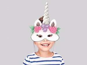 Digital Unicorn Mask | Printable Unicorn Mask | Unicorn Costume DIY | Instant Download | Printable Party Masks | Girls | Unicorn Party - Etsy