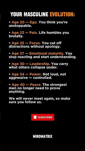 Masculine Evolution: The Ages Men Transform Into Their True Selves..