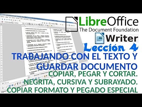 LibreOffice Writer Tutorial - 04/40 Copy, paste, and cut. Bold, italics, and underline.