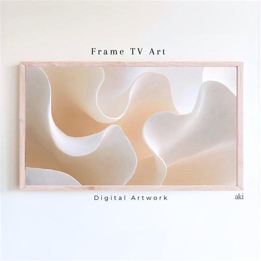 Neutral Abstract Frame TV Art Modern Minimal Wall Art Luxury Organic Sculpture Style Decor Beige Contemporary (digital Download) - Etsy