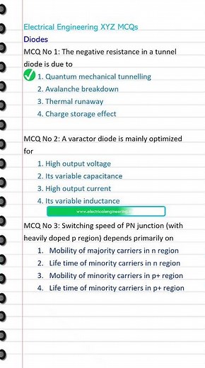 Diode MCQs Part 1