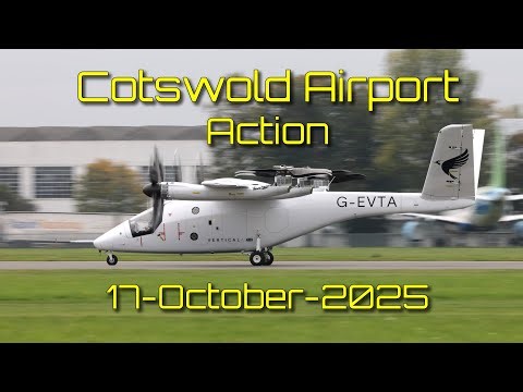 Busy Few Hours at Cotswold Airport! ✈️ ZeroAvia Do228, VX4 eVTOL Tests & BA A319 Arrival 17 Oct 2025