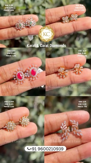 Karat and Carat Diamond Jewellery on Instagram: "The “Daily Luxury” Vibe Elevate your everyday look with the perfect pair of studs. From vibrant rubies to classic diamond clusters, our latest collection at Karat & Carat Diamonds has something for every style. Which pair is calling your name? 💖✨ Diamond Stud Earrings Ruby and Emerald Jewelry Karat & Carat Diamonds Daily Wear Diamonds Gemstone Earrings Luxury Gift Ideas Indian Diamond Jewelry #DiamondEarrings #LuxuryJewelry #KaratAndCarat #Diamon