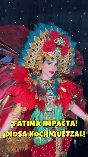 🪶 ¡EL IMPRESIONANTE TRAJE DE FÁTIMA BOSCH INSPIRADO EN XOCHIQUÉTZAL!