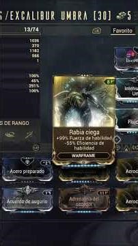 🛡️WARFRAME EXCALIBUR PRIME BUILD RECARGA DE ESCUDO🛡️#warframe #excalibur #build