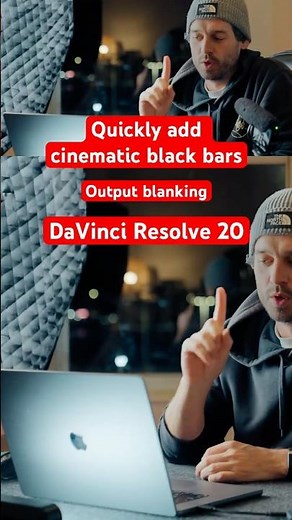 How to add Cinematic Black Bars | DaVinci Resolve 20 #davinciresolve #videoediting