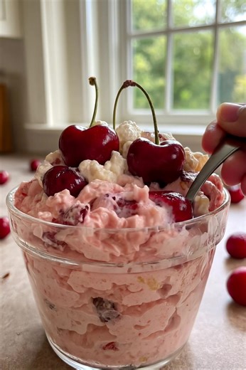 123K views · 384 reactions | Cherry Fluff Salad Recipe This creamy,...