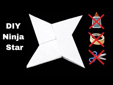 Easy Origami Ninja Star in 3 Minutes | No Glue Paper Ninja Star | paper craft