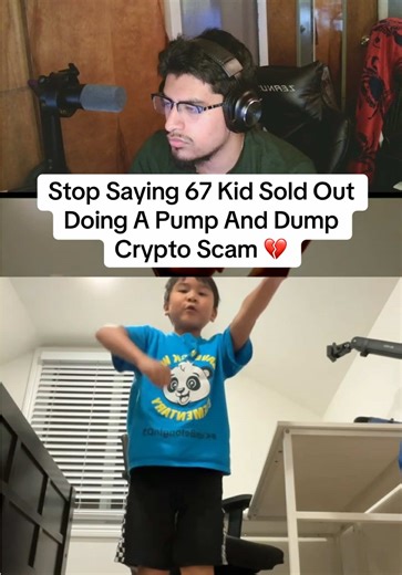 Stop Saying 67 Kid Sold Out Doing A Pump And Dump Crypto Scam 💔 | #stopsaying67 #67 #cryptoscam #viral #fyp