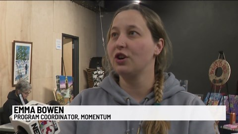 Patrons show up despite snow at Mainframe Studios Last Call Holiday Art Market