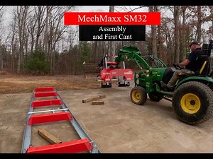 MechMaxx SM-32 assembly and first Cant #mechmaxx #sawmill #sm32