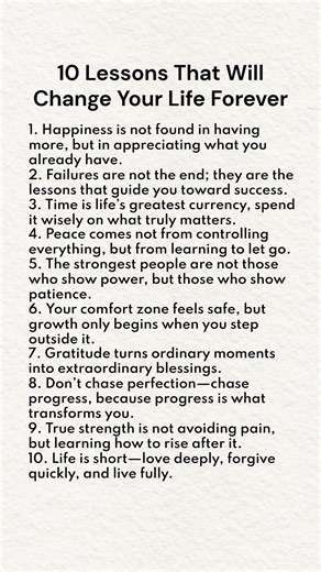 10 Lessons to Change Your Life #motivation #quotes #shorts