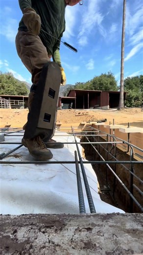 #all #work #no #play #world of #concrete #preparation #rock #gravel #steel #rebar #beautiful #day