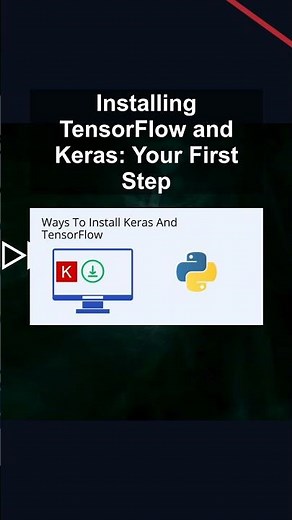 Installing TensorFlow and Keras: Your First Step #ai #artificialintelligence #machinelearning