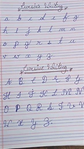 cursive writing a to z#cursive abcd..#cursive writing a to z