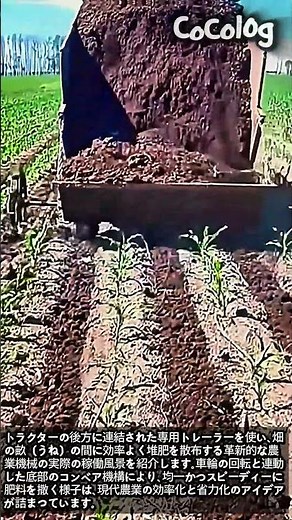 トラクターによる効率的な堆肥散布の仕組み #worker #process #agriculture #tractor #farming