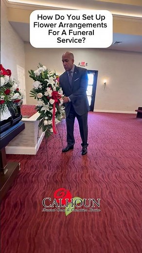 How do you set up flower arrangements for a funeral service? #Funeral #funeralhome #funeraldirector
