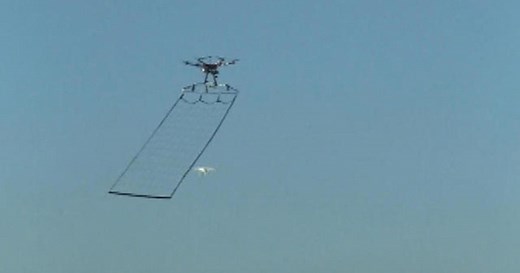 Tokyo police drones use nets to catch illegally flown devices