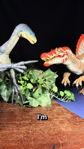 Land critter vs sea critter drama. Idea from @The_Toony_Loon #spinosaurus #seacreatures #dinosaurs #stopmotion #fyp