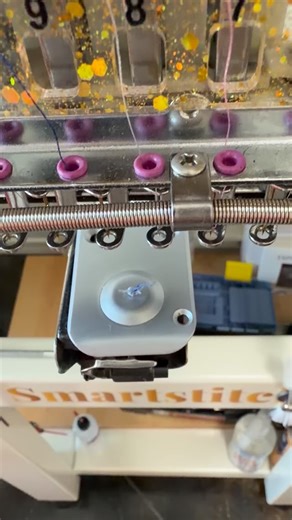 This is what I mean when I say that my machine will literally EAT very expensive garments. #thelifeofanembroiderer #GoldThreadEmbroideryStudio #MachineEmbroidery | gold thread embroidery studio