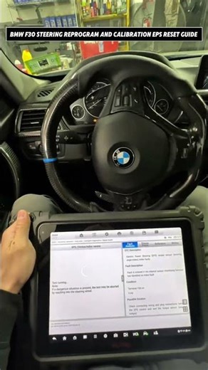 BMW F30 Steering Reprogram and Calibration EPS Reset Guide #shorts