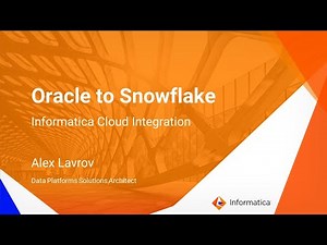 IICS Oracle to Snowflake