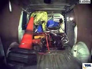 Fully loaded van crash test