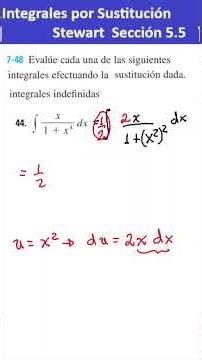 44) Substitution integration x/(1+x^4) Section 5.5 Stewart Calculus