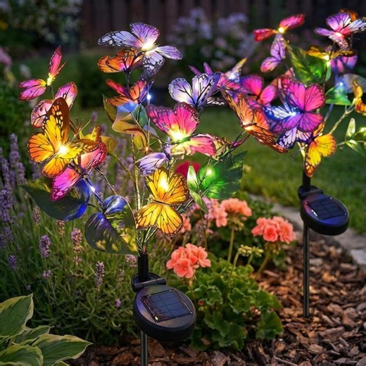 Solar Butterfly Garden Light LED Outdoor Decor Waterproof Lawn Lamp Memorial Gift - Etsy