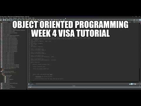 Object oriented programming week 4 Visa tutorial