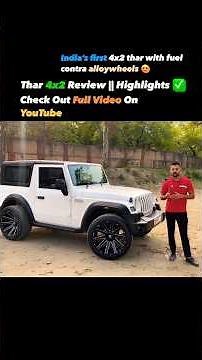 22 inch Fuel Contra Alloywheels || Thar 4x2 / RWD #thar4x2 #thar #shorts #youtubeshorts #fuel