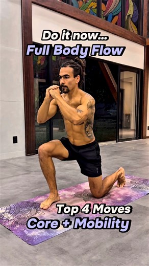 ⚡️ Develop your entire body through fluid and dynamic movement. It’s time to elevate your mobility and core strength with this complete flow routine — perform 2–4 rounds: ▪️ Horse Stance Alternating Lunges Do 6 reps alternating sides ▪️ Hollow Rock L-Sit Variation Do 6–8 reps ▪️ Climber Cross Touch Plank & Shoulder Tap Do 4 reps alternating sides ▪️ Split Position Hip Mobility Do 2 reps each side 🤩 Now it’s your turn — feel the energy flow through your body! #FlowEducationBrasil #Yoga #Pilates 