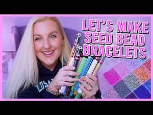MAKE BRACELETS WITH ME *NEW SEED BEADS* (HOW TO MAKE BEADED BRACELETS) & ORGANIZING SEED BEADS ⚡️🤍