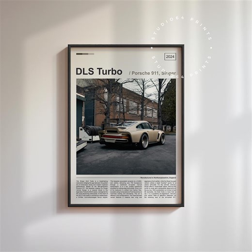 Porsche Singer DLS Turbo Print | Porsche Singer Poster | Porsche 911 Poster | Classic Porsche | Gift for Car Enthusiasts - Etsy
