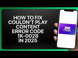 How To Fix Couldn’t Play Content – Error Code 1K-0028 in HBO Max ! Tutorial