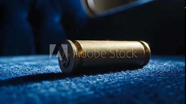 A Cinematic Bullet Animation: From Rest to Action, Featuring Smoke and Detailed Closeups
