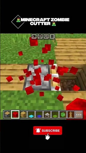 Minecraft zombie cutter machine 😱#minecraft #shots #minecraftbuild #viral #populer